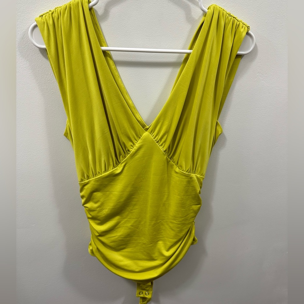 Lime green Express body contour bodysuit